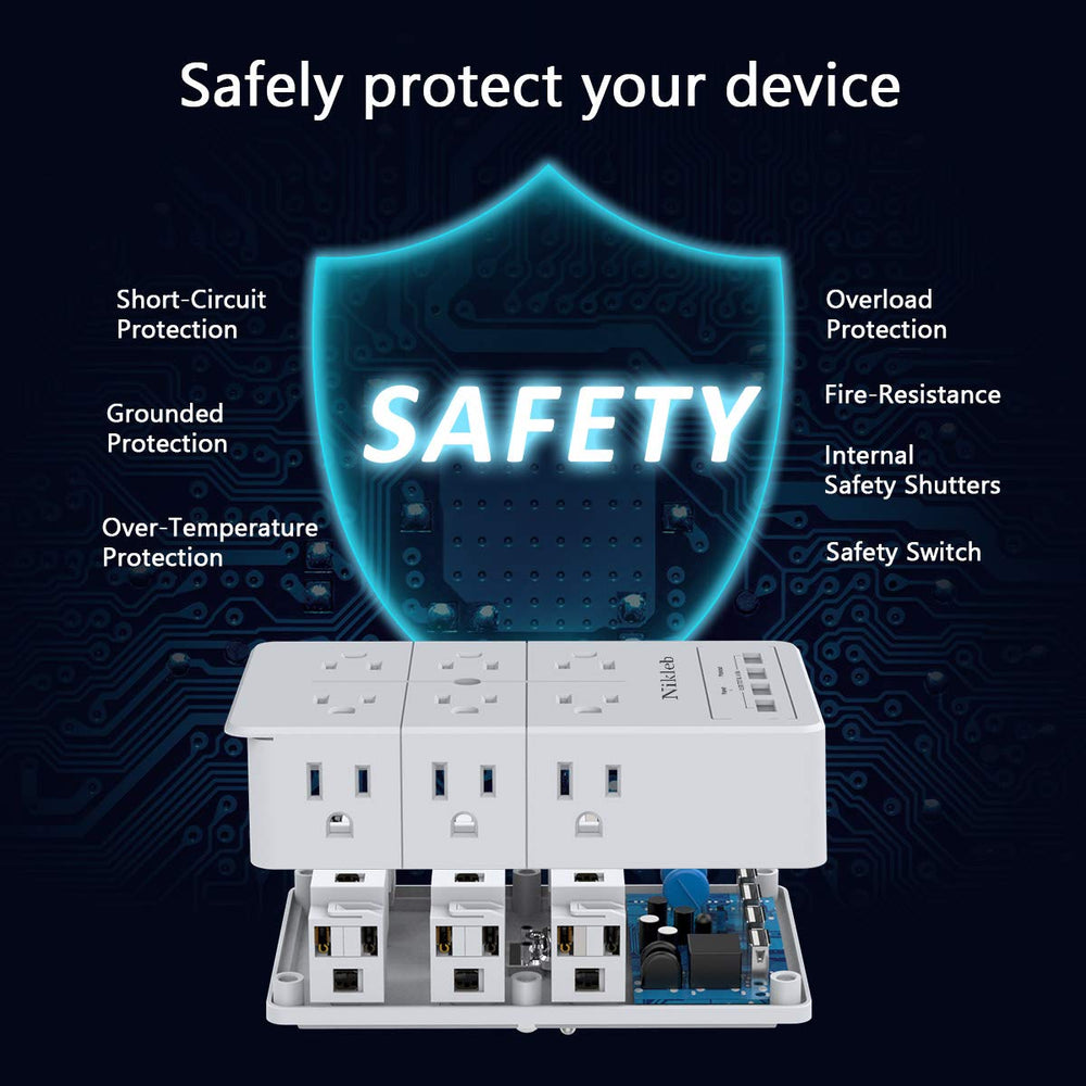 Nikleb USB four-port charging hub for simultaneous device charging