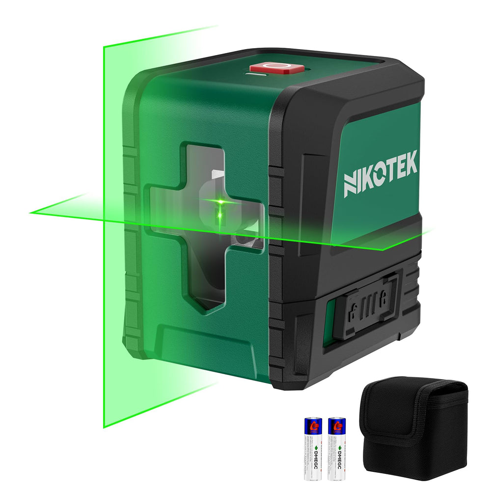 Nikotek Laser Level front view for accurate wall alignment.