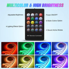 Nilight IP68 waterproof underbody strip withstands rain for reliable use.