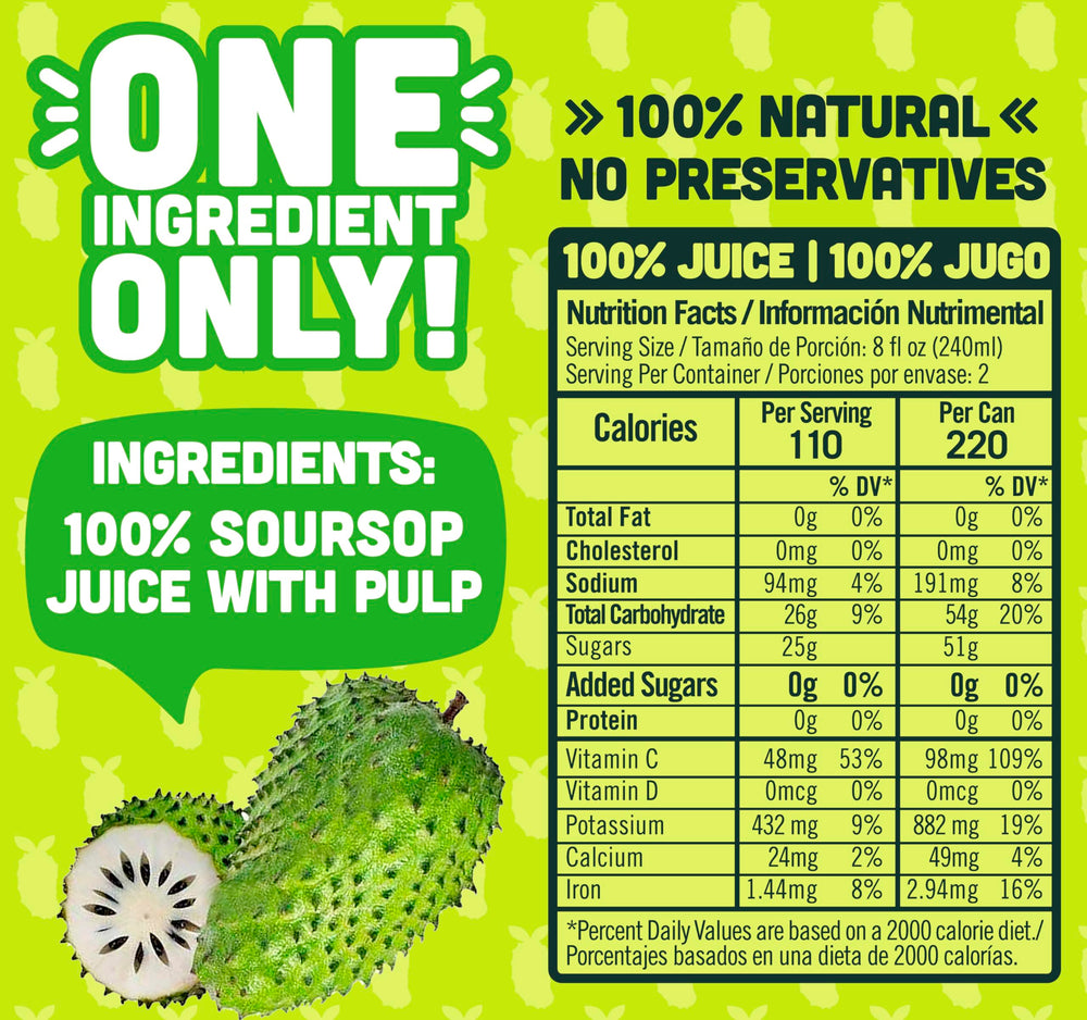 NILO Soursop juice being poured, ideal for a tropical refresh.