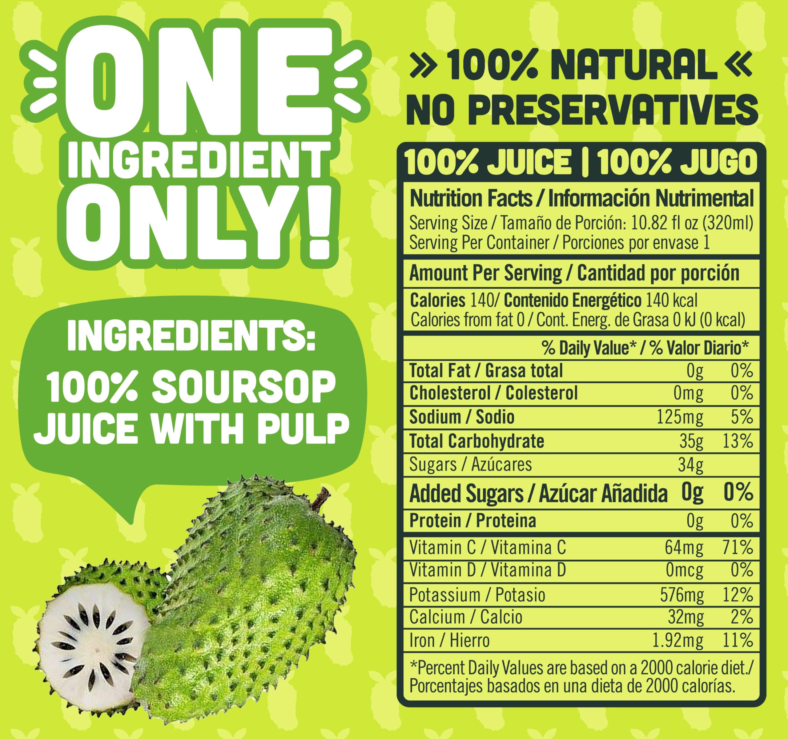 NILO Soursop Juice bottle pouring to reveal fresh tropical flavor.