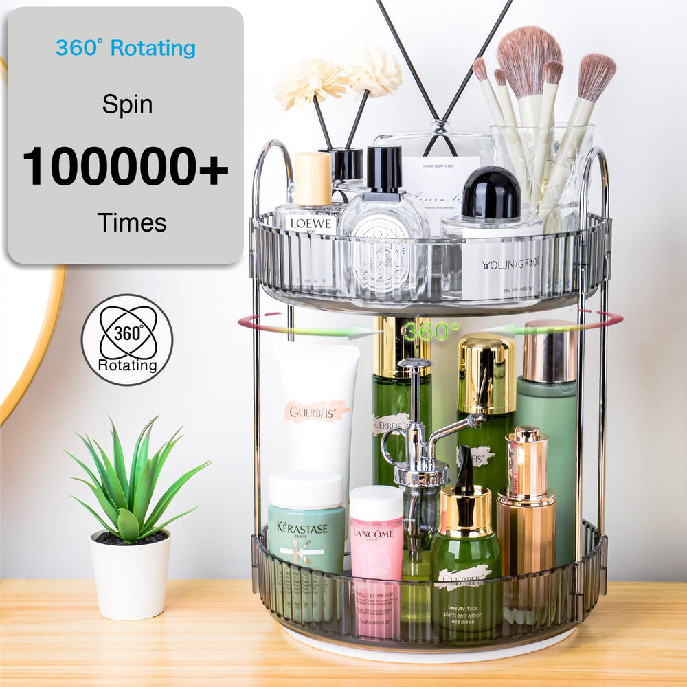 Niluks solid metal rods support the rotating organizer