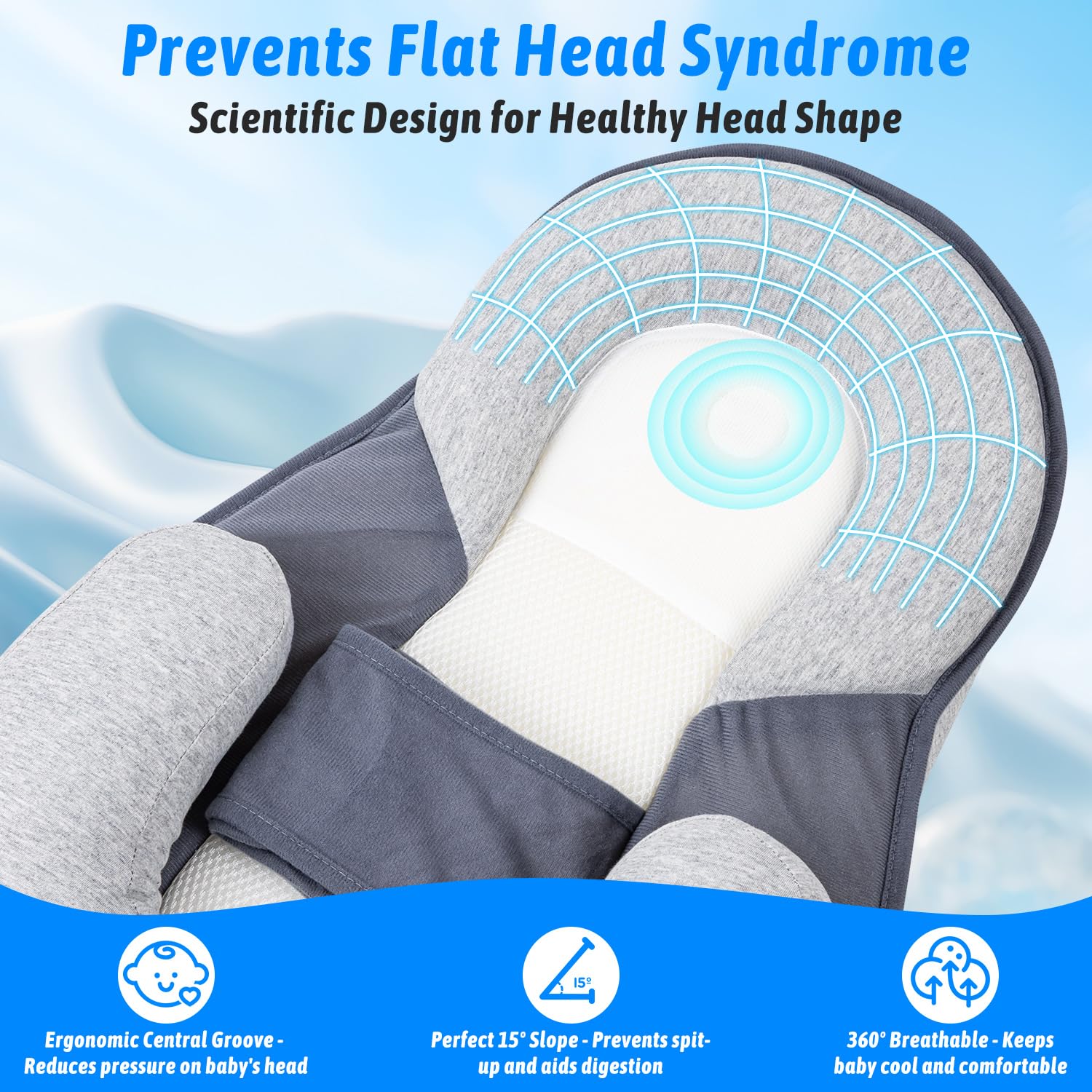 NILUTO pillow highlighting hygienic and durable construction