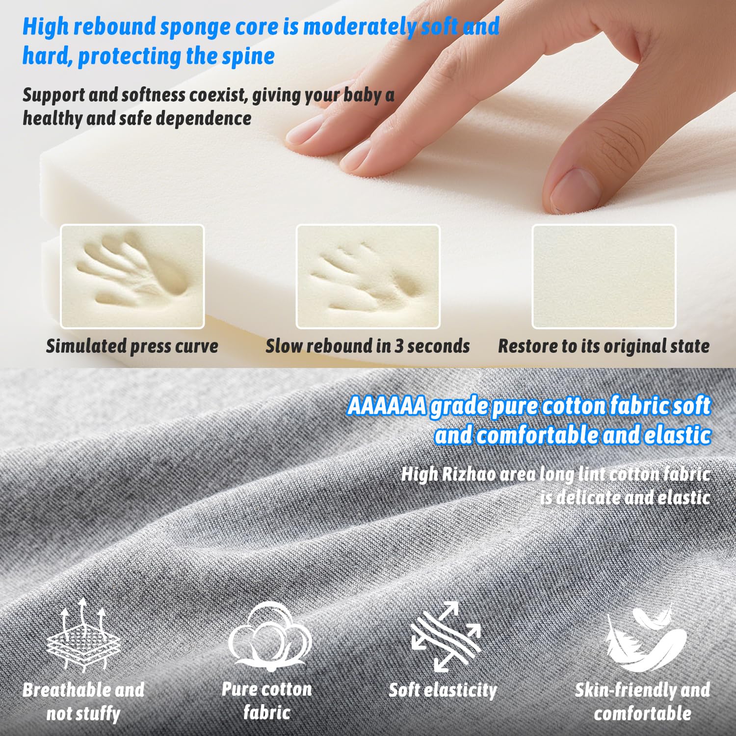 NILUTO pillow illustrating multi-stage development as baby grows
