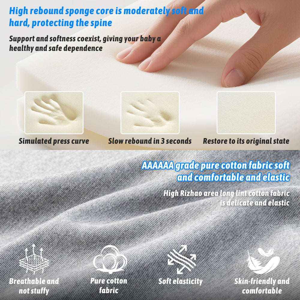 NILUTO pillow illustrating multi-stage development as baby grows