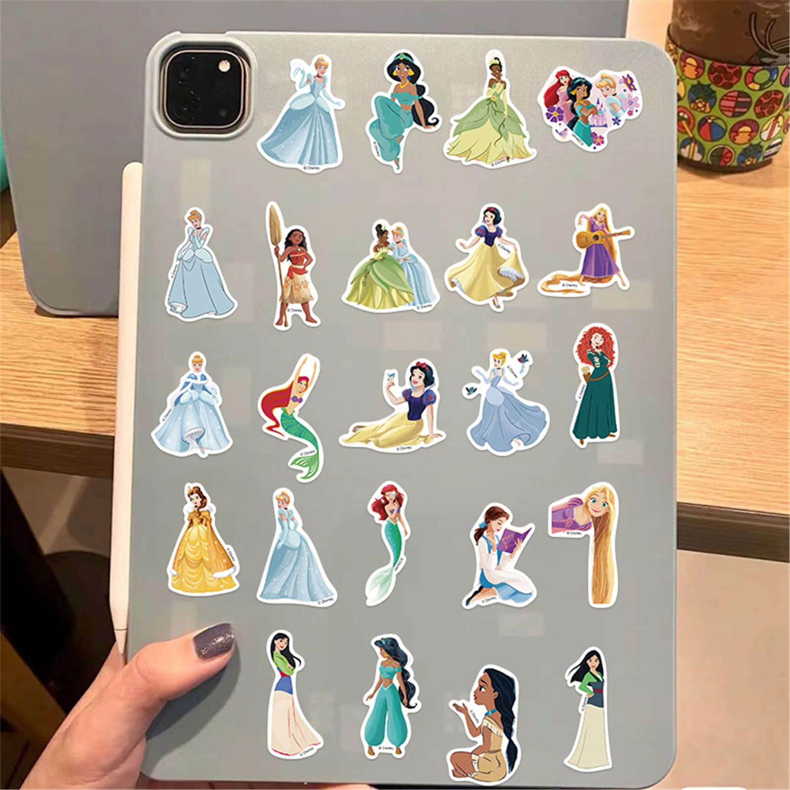 NineGirl Princess stickers on a laptop add color with long-lasting prints.