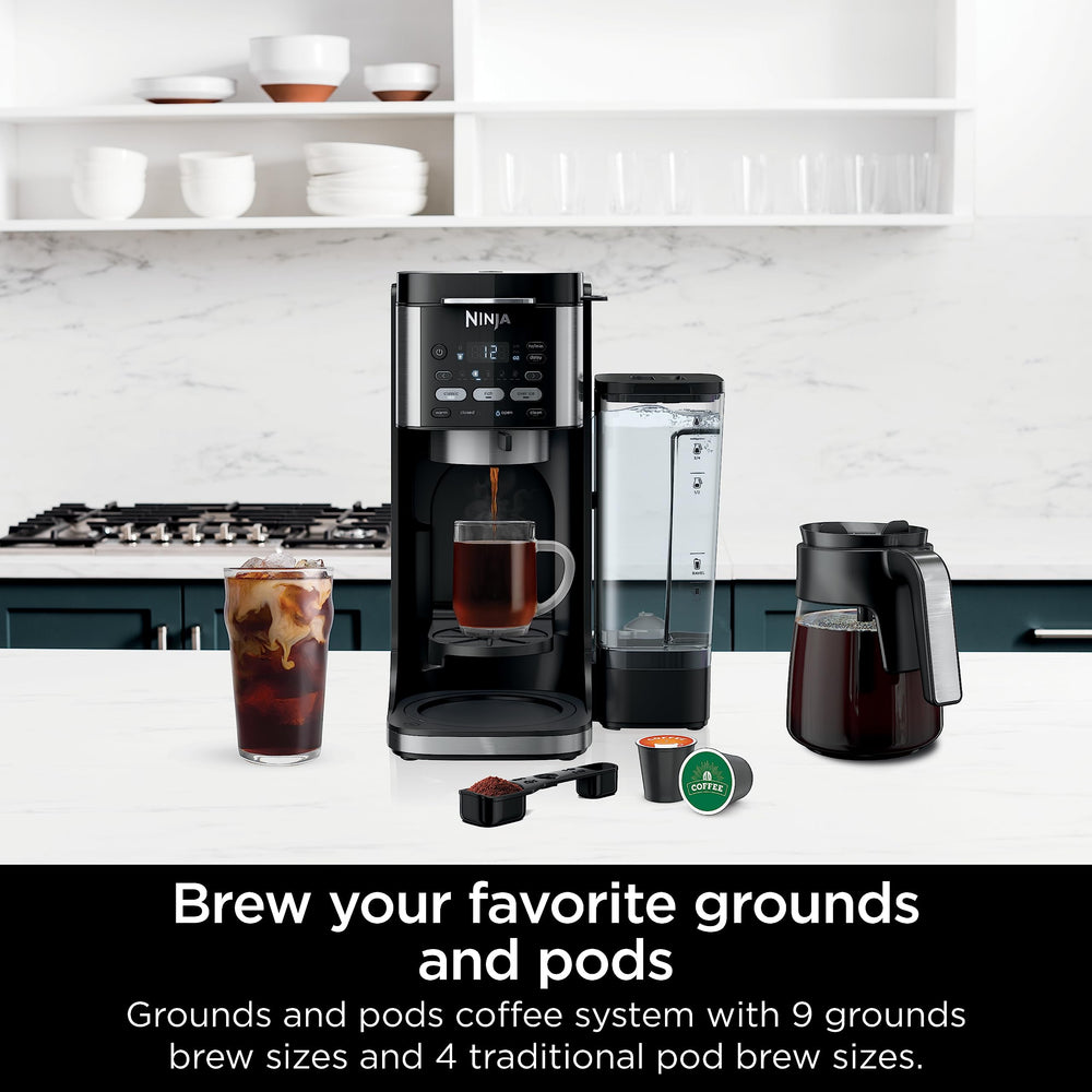 Ninja DualBrew Pro 60 oz removable reservoir for easy refills