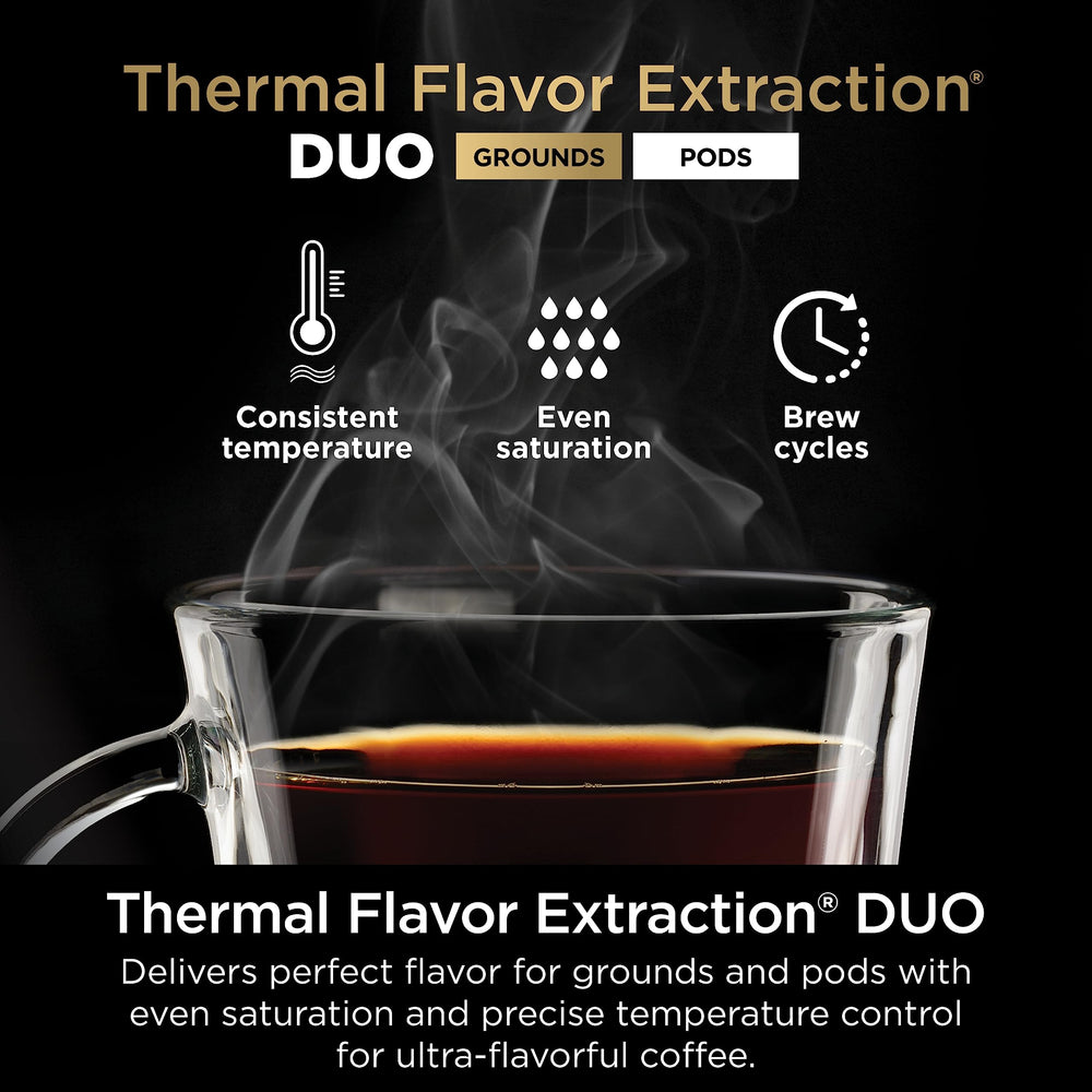 Ninja DualBrew Pro keep-warm function keeps coffee warm after brewing