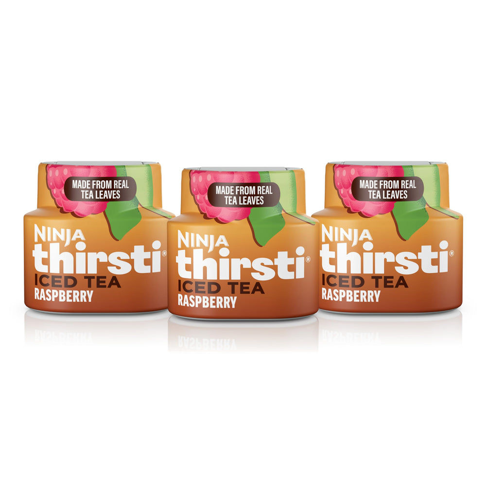 Ninja Thirsti iced tea raspberry drops on a bottle, zero calories for flavor without sugar