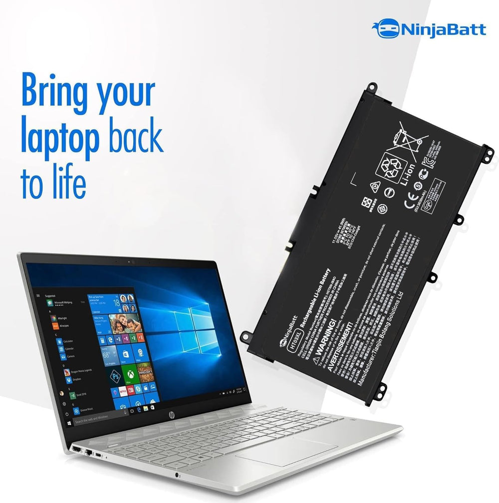 NinjaBatt HT03XL terminal area demonstrates secure connection points