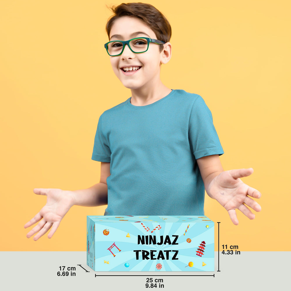 NINJAZ TREATZ Labels and nutrition panel, clear allergen and ingredient information.