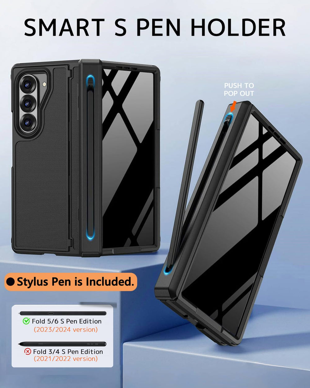 NINKI Z Fold 7 case S Pen slot keeps your pen secure during travel.