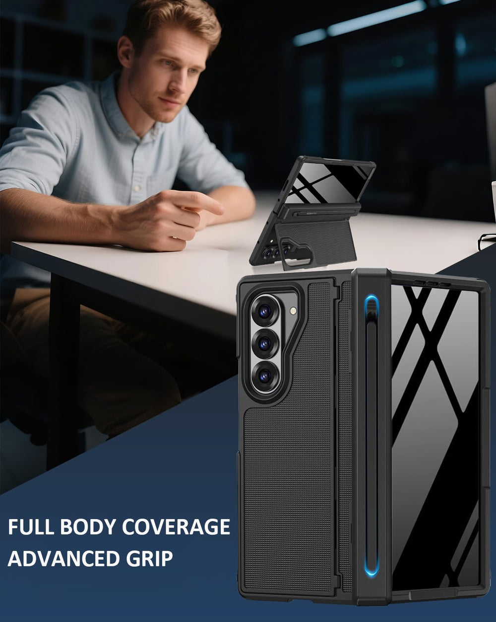 NINKI Z Fold 7 case wireless charging compatible.