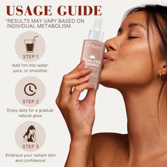 Ninsiec tanning drops added to juice for a flavor-friendly tan