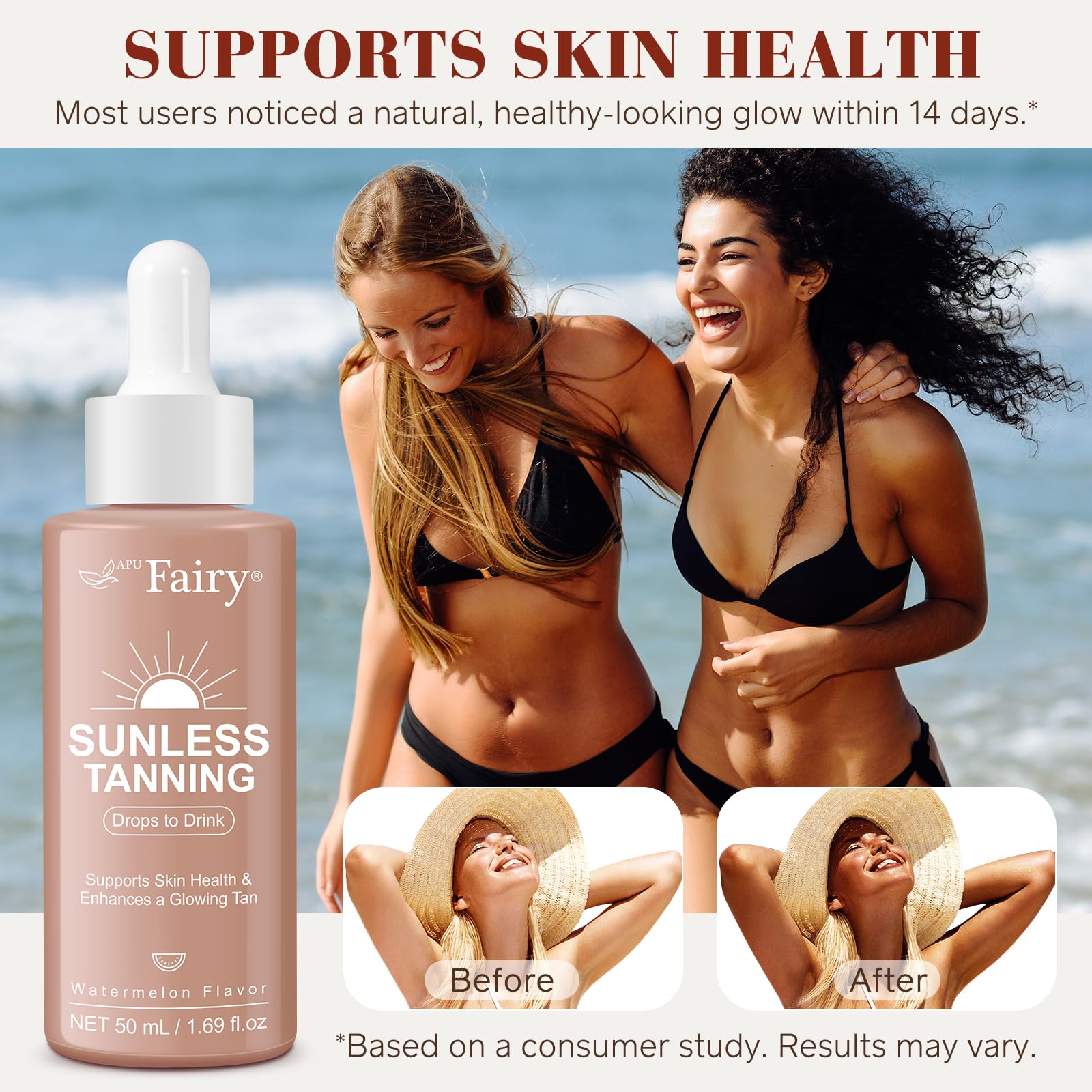 Ninsiec tanning drops glow on skin after daily use