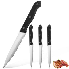 Ninsula steak knives set 4in blade for precise slicing.