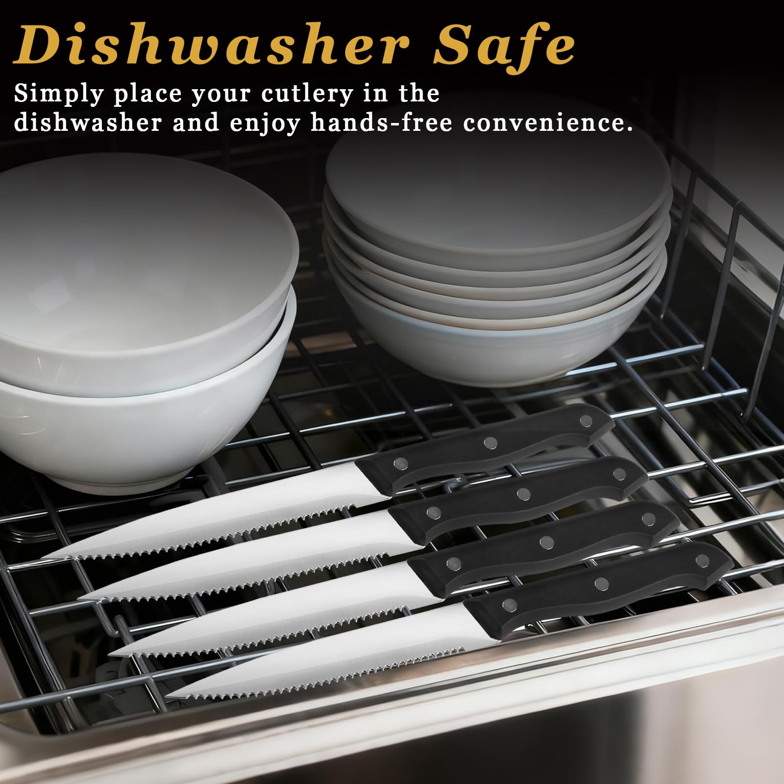 Ninsula stainless steel construction resists rust and maintains sharpness.