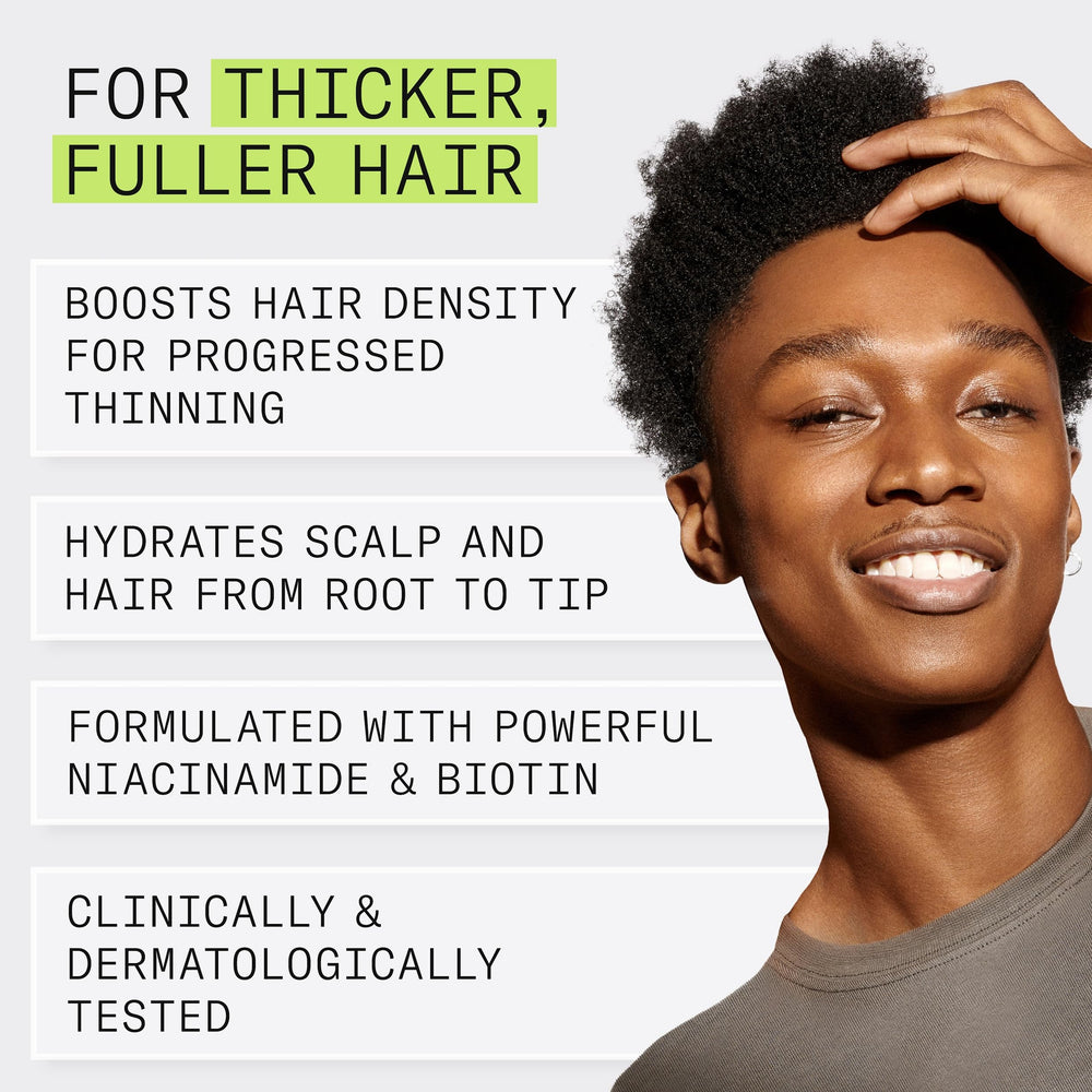 Nioxin System 2 conditioner bioamp technology illustrated as scalp-supporting science.