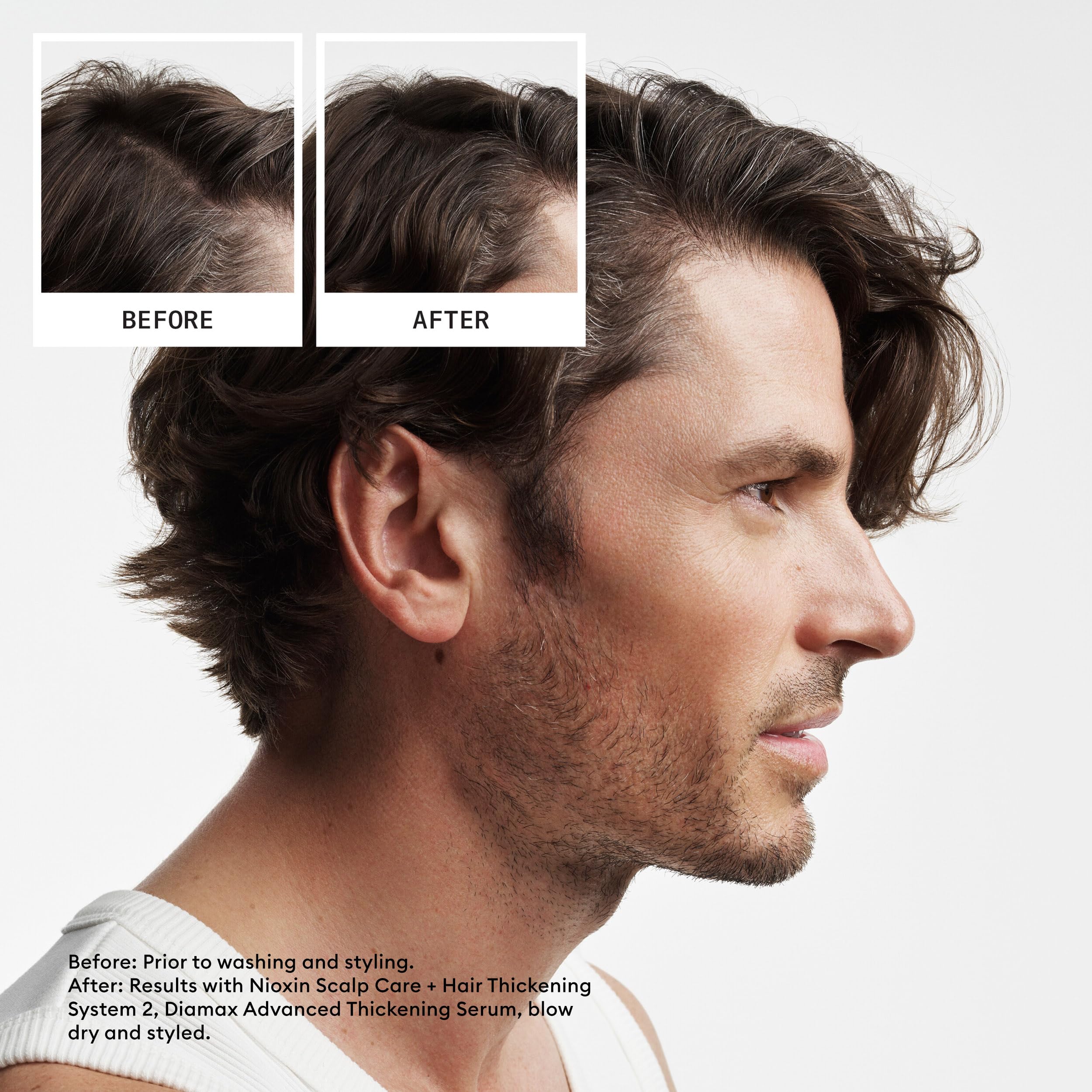 Nioxin System 2 conditioner bottle back reveals usage directions for daily scalp care.