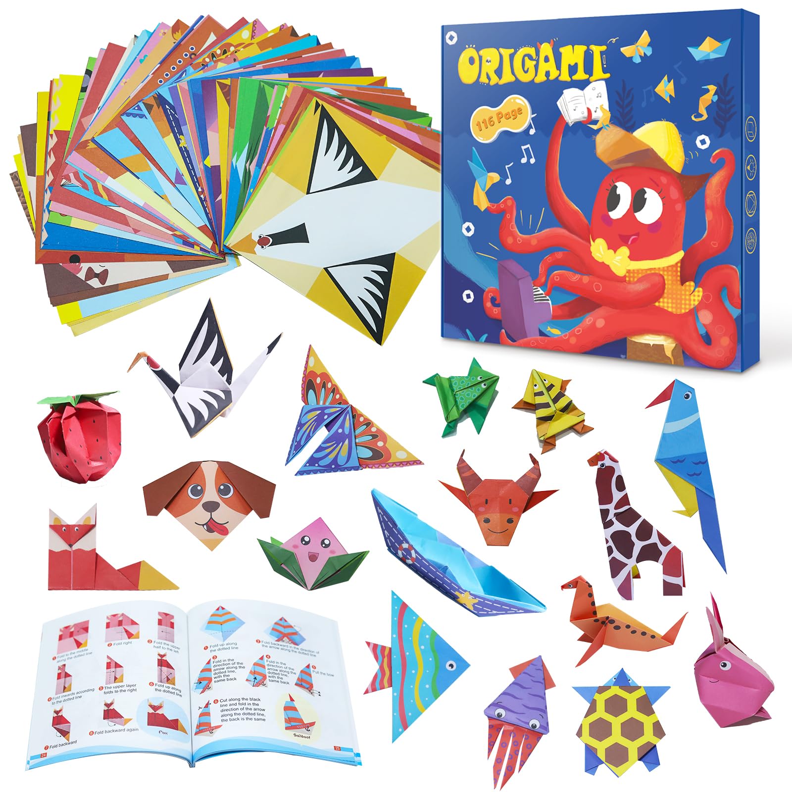 NISCHA Origami Kit cover with 116 sheets for creative play and learning