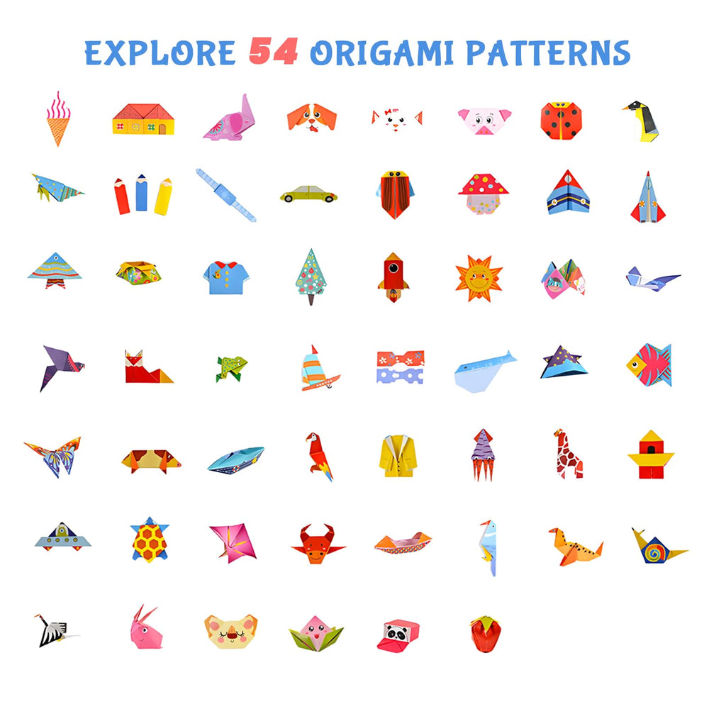 NISCHA Origami patterns section shows 54 designs to spark imagination