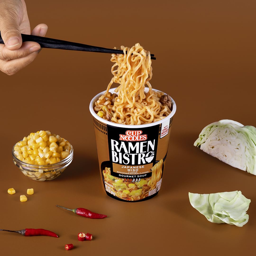NISSIN Cup Noodle Ramen Bistro Japanese Miso cup opened, restaurant-like flavor in minutes