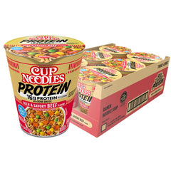 NISSIN Cup Noodles Protein Beef cup, bone broth, protein boost