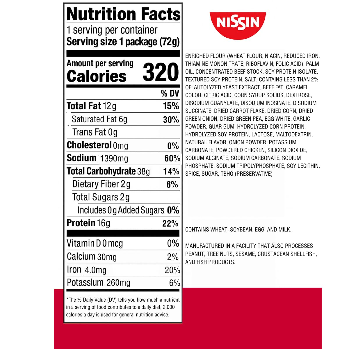 Beef flavor cup noodles with vegetables, ready in minutes
