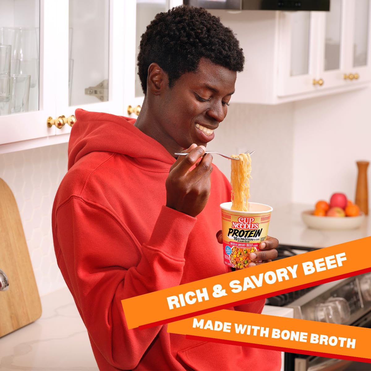 Savory bone broth base enhances depth without added MSG