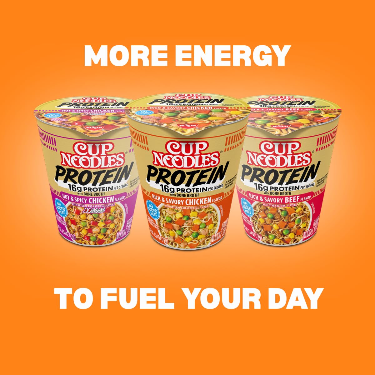 Protein-packed beef noodles ideal for desk or dorm snacks