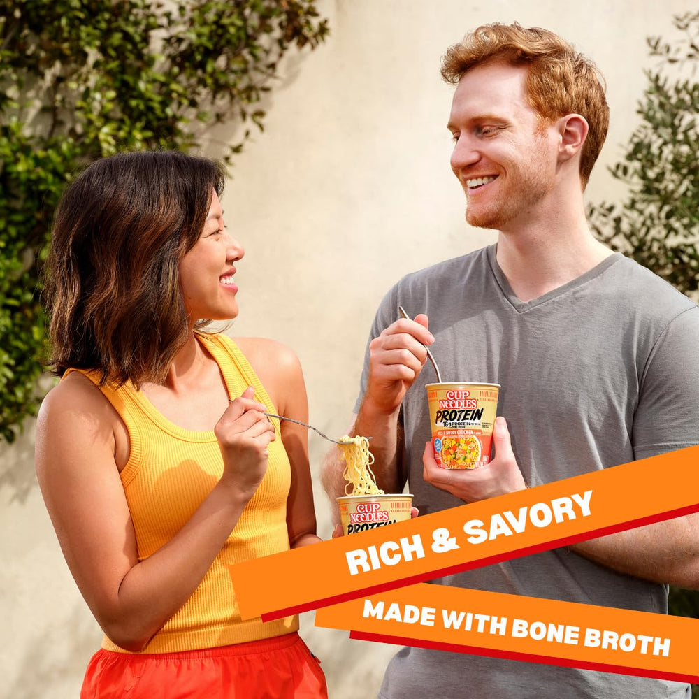 Nissin Cup Noodles Protein microwave-ready cup for fast lunch