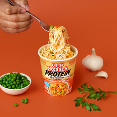 Nissin Cup Noodles Protein with vegetables and noodles for a hearty bite