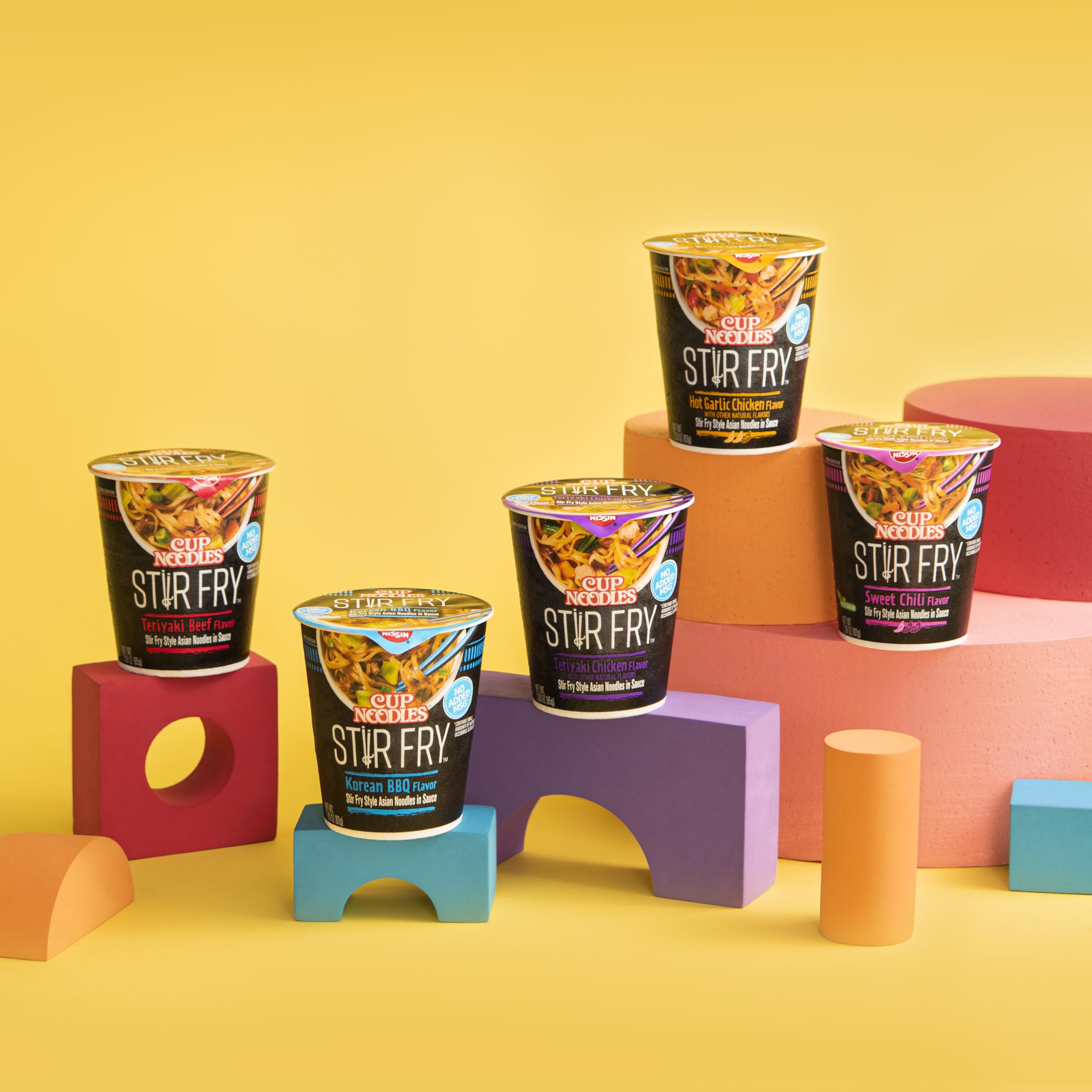 NISSIN Cup Noodles Stir Fry ready-to-serve meal, ideal for quick lunches.