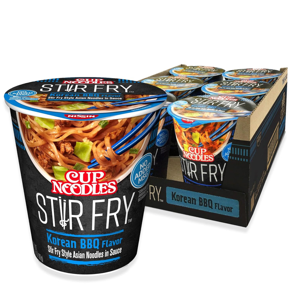 Nissin Cup Noodles Stir Fry Teriyaki Chicken cup with rich sauce ready in minutes
