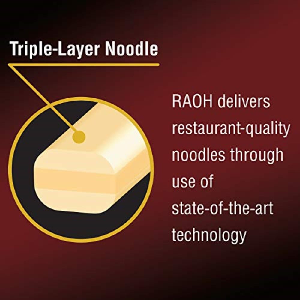 Nissin RAOH restaurant-style ramen in a bowl, perfect for cozy meals.
