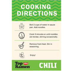 Seasoning packet for Nissin Top Ramen Chili, bold customizable taste.