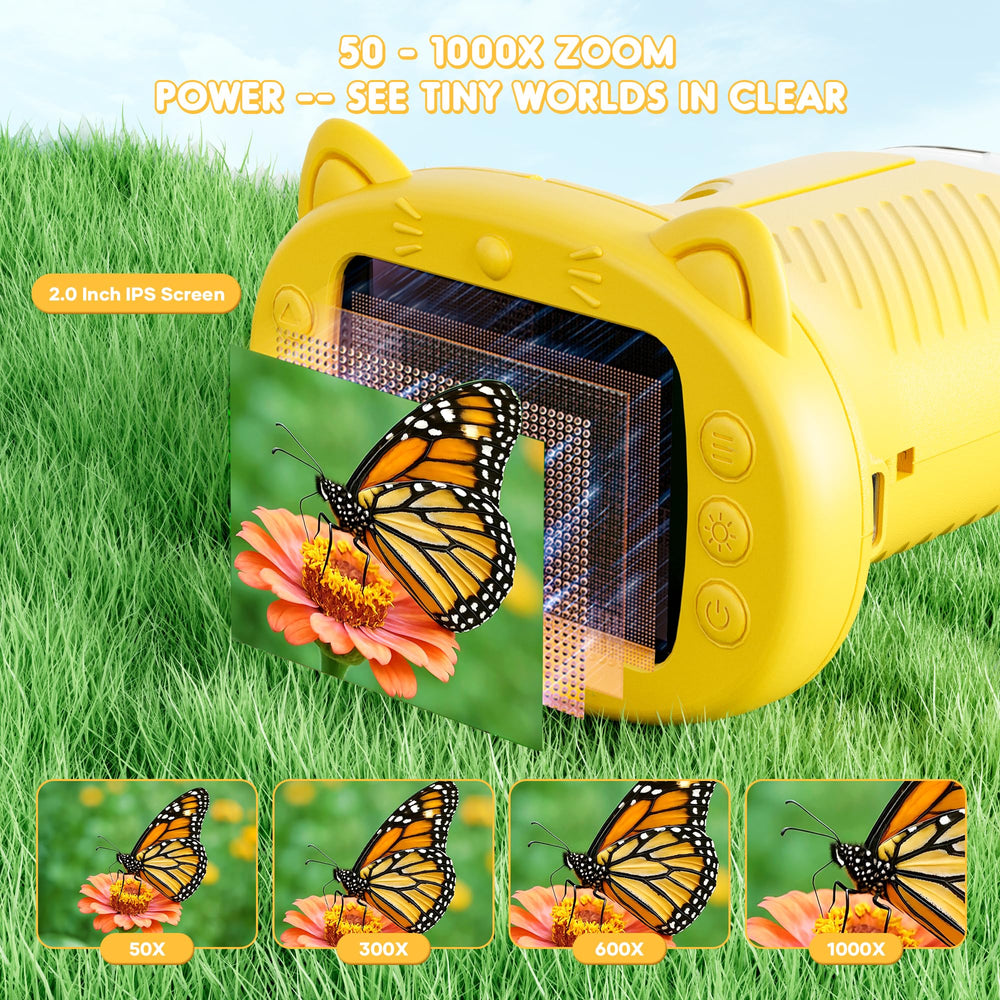 Nisumkey Wonderquest 1000x magnification reveals plant cells and insect details