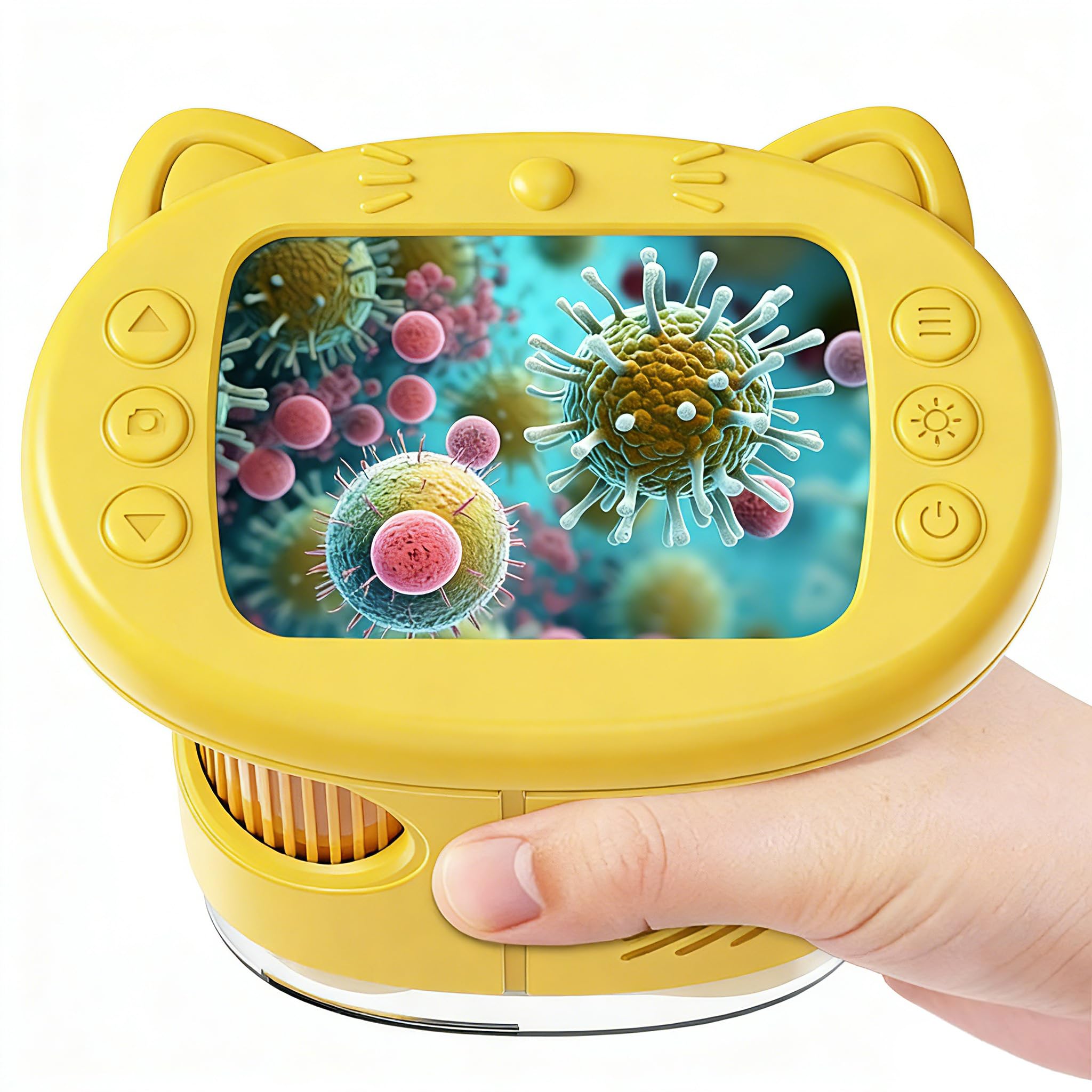 Nisumkey Wonderquest microscope with 2-inch IPS screen for instant specimen viewing