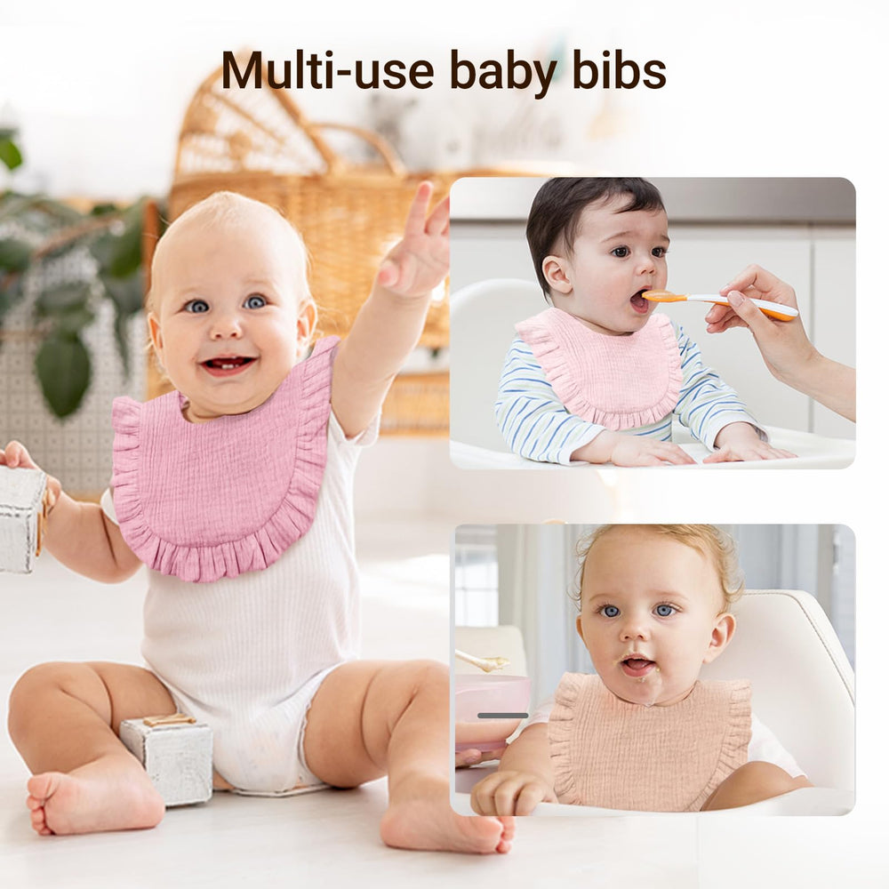 NISXABEBE thick four-layer muslin keeps moisture away during teething.