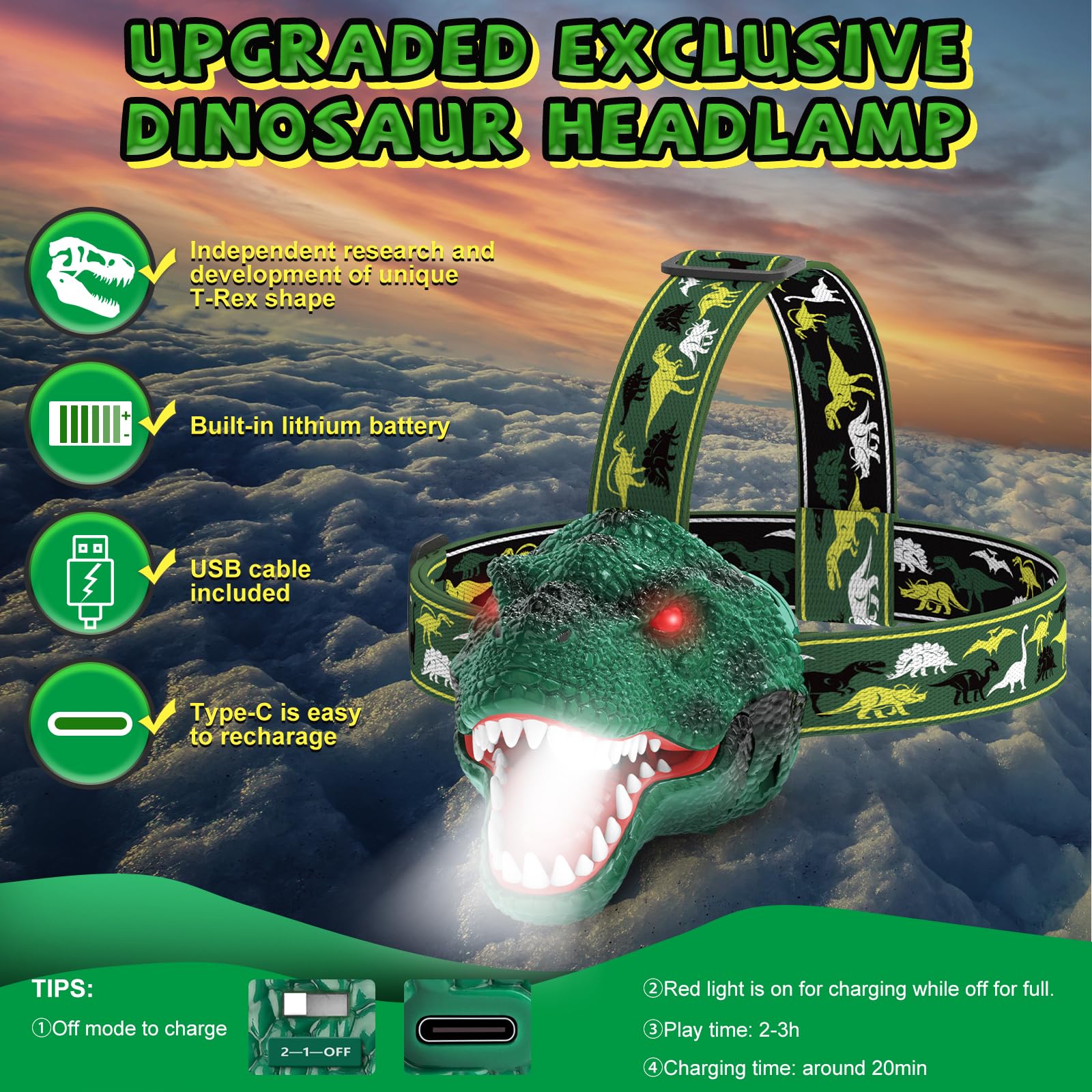 Nitigo lightweight headlamp at 150g for daily adventures.