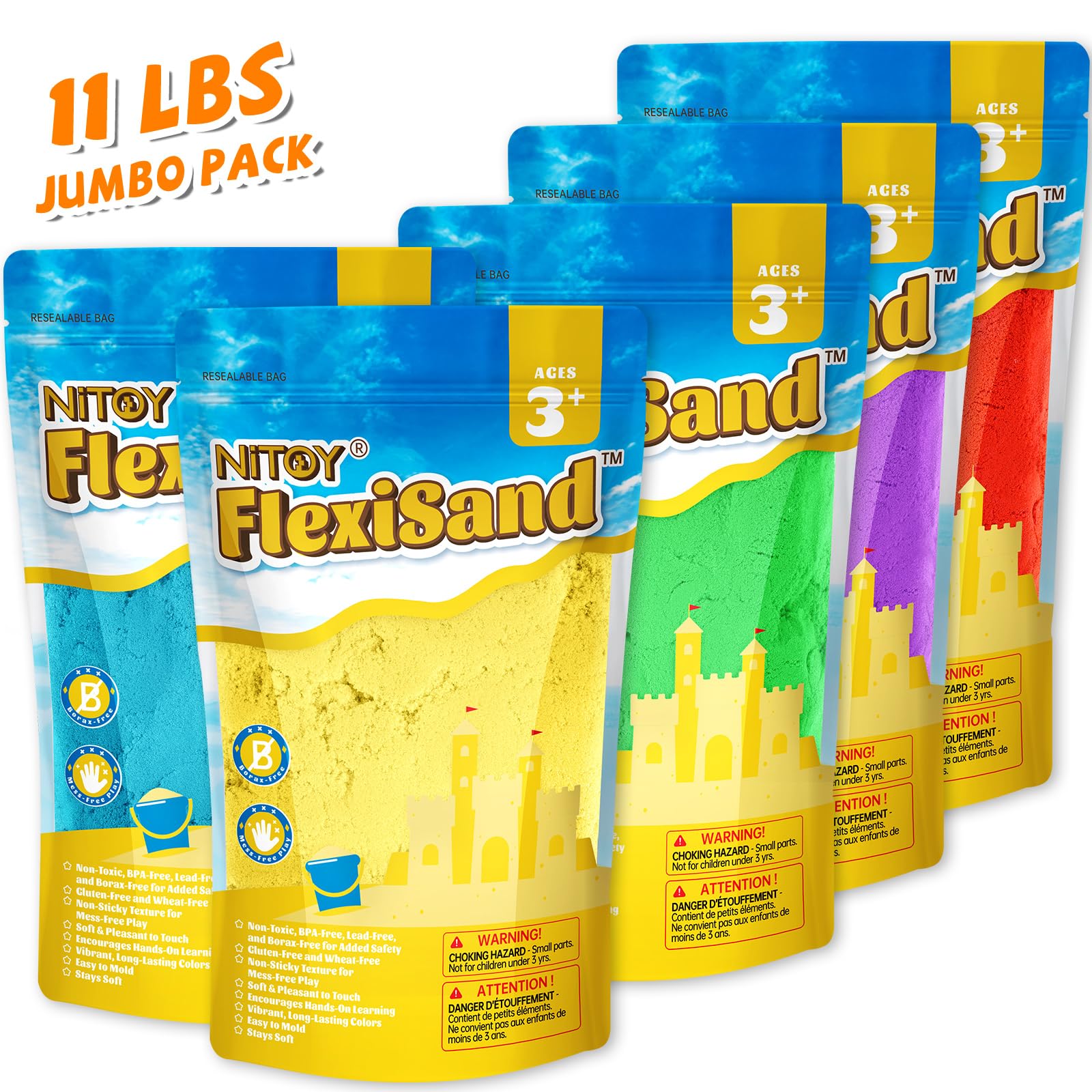 NiToy FlexiSand blue color pack suited for water inspired scenes