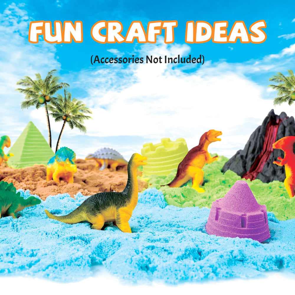 NiToy FlexiSand closeup shows soft self-sticking texture for mess-free play