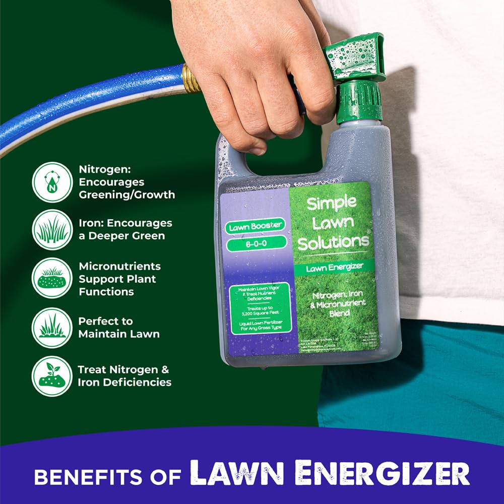 Nitrogen and iron blend nourishes color and density.