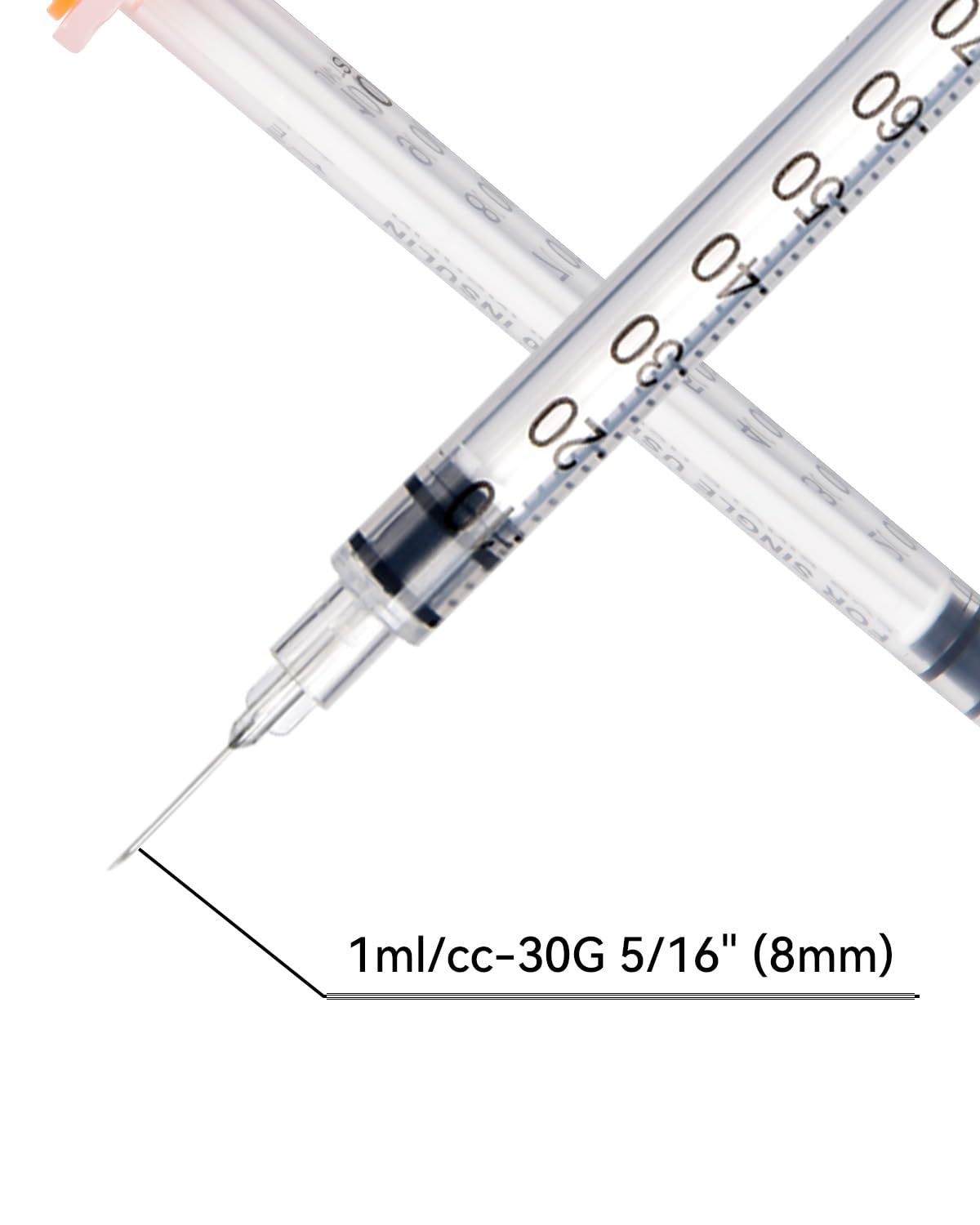 NITYLNRE U-100 syringe showing smooth inner wall for easy plunger movement
