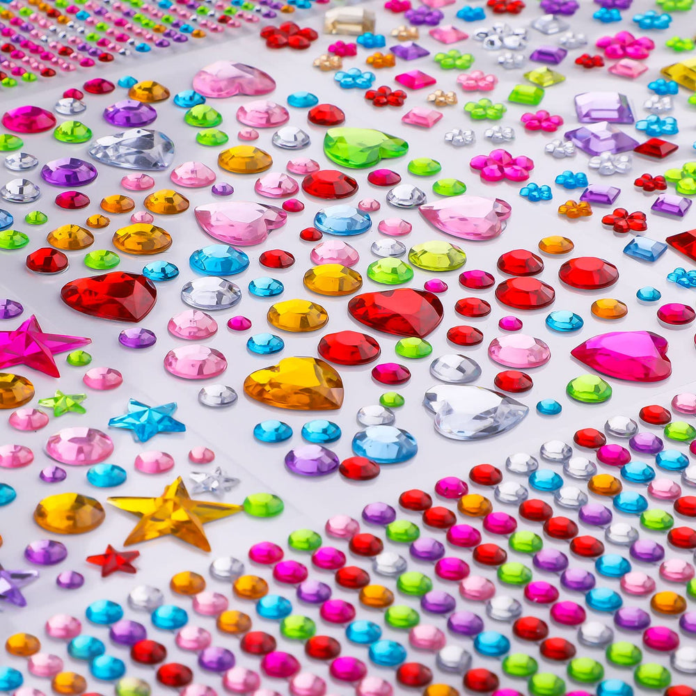 NIUBIER Gem Stickers with dazzling colors for vibrant crafts and cards.