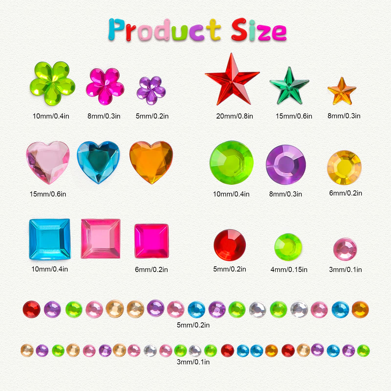 NIUBIER Gem Stickers in assorted shapes for versatile embellishments.