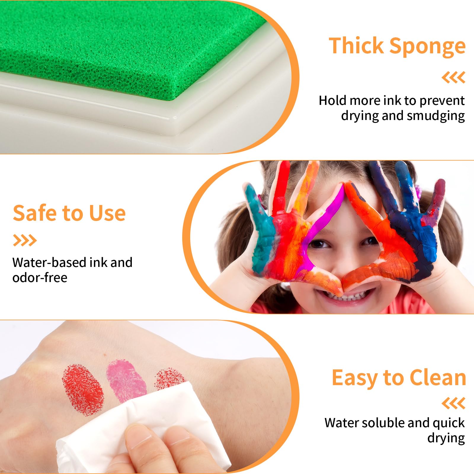 NIUBIER ink pad storage plastic box keeps colors organized and prevents mixing.