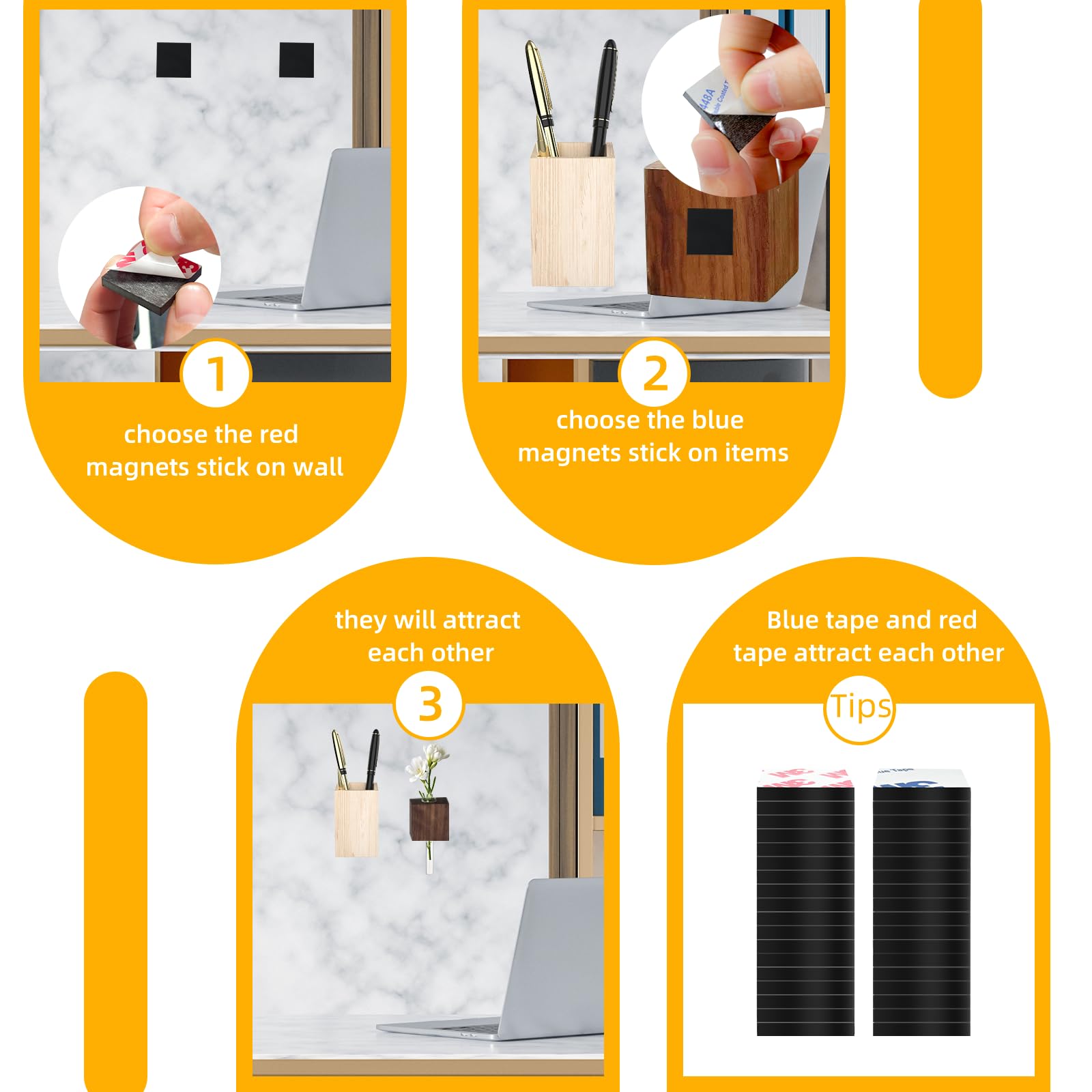 NIUBIKLUS ideal for fridge organizers and signage without tools.