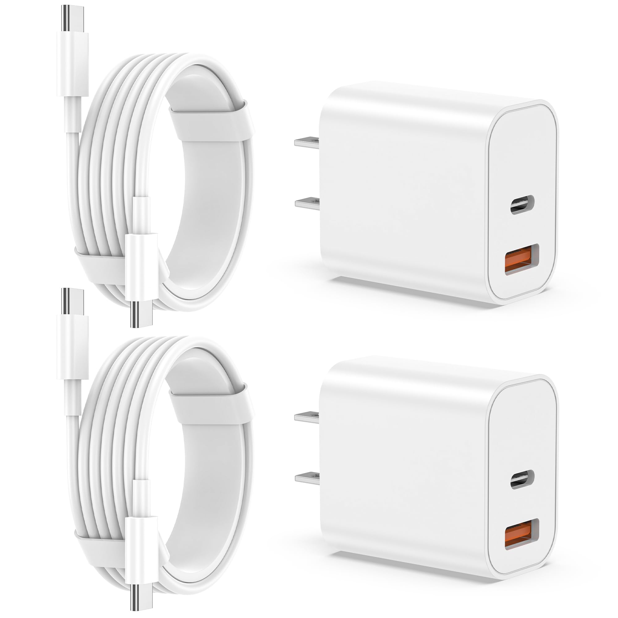 Niubil 20W charger for iPhone 17, front view, fast charging ready