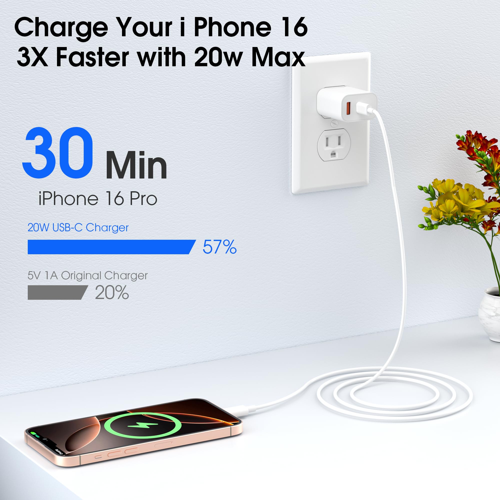 Niubil USB-C cable six-foot length enables flexible workspace